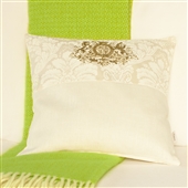 Damask Pattern Cushion with Monogram