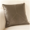 Bedroom | Scatter Cushions | Leather Cushion - Studded Leather - Peace