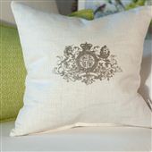 Linen Cushion - Monogram - Motif