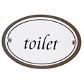 Vintage style Enamel Toilet Sign