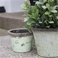 Rustic Glazed Flower Pots - Set of 3