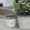 All Products | Purple & greens | Rustic Glazed Flower Pots - Set of 3