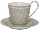 Gifts | Vintage Kitchen | Vintage Style Cup and Saucer-Spot Beige