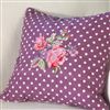 Bedroom | Scatter Cushions | Quilted Cushion Cover - Naomi Plum with Embroidery