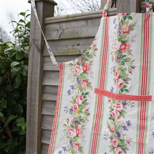 Kitchen & Dining | Tableware | ELisa White Apron - Vintage Style Print