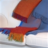 Living Room | Sofa Throws & Blankets | Colourful Check Wool Throw With Fringing