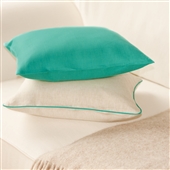 Turquoise & Oatmeal Linen Cushion Covers
