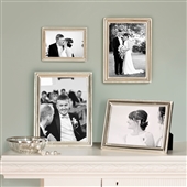 MEDIUM Beaded Silver Picture Frame