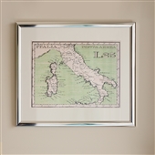 Framed Print of Postage Stamp Style Map
