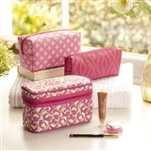 4pc Make Up And Cosmetic Case Gift Set In Pink