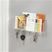 Wall Mounted Letter Rack With Key Hooks