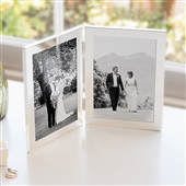 Silver Plated Double Aperture Picture Frame